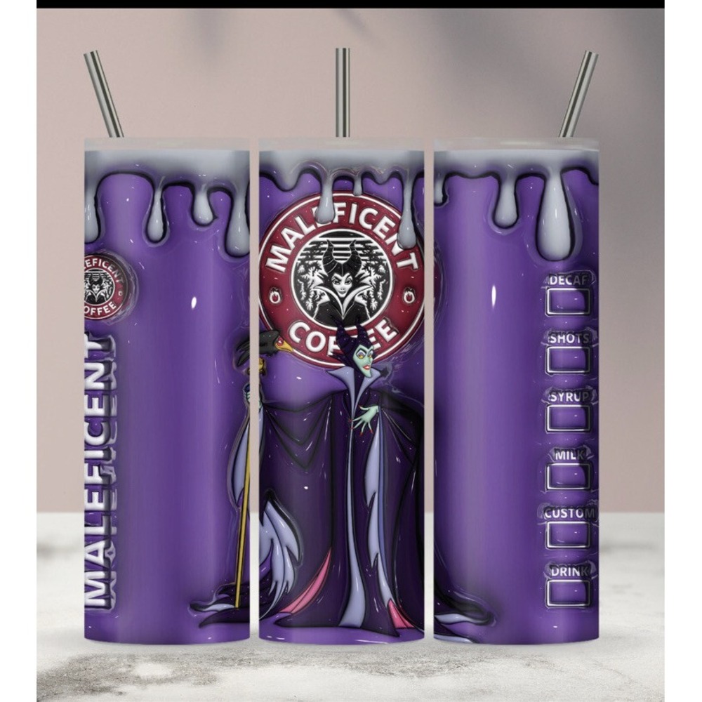 Maleficent  Villains Metal Tumbler 20oz‎ Hot/Cold Halloween